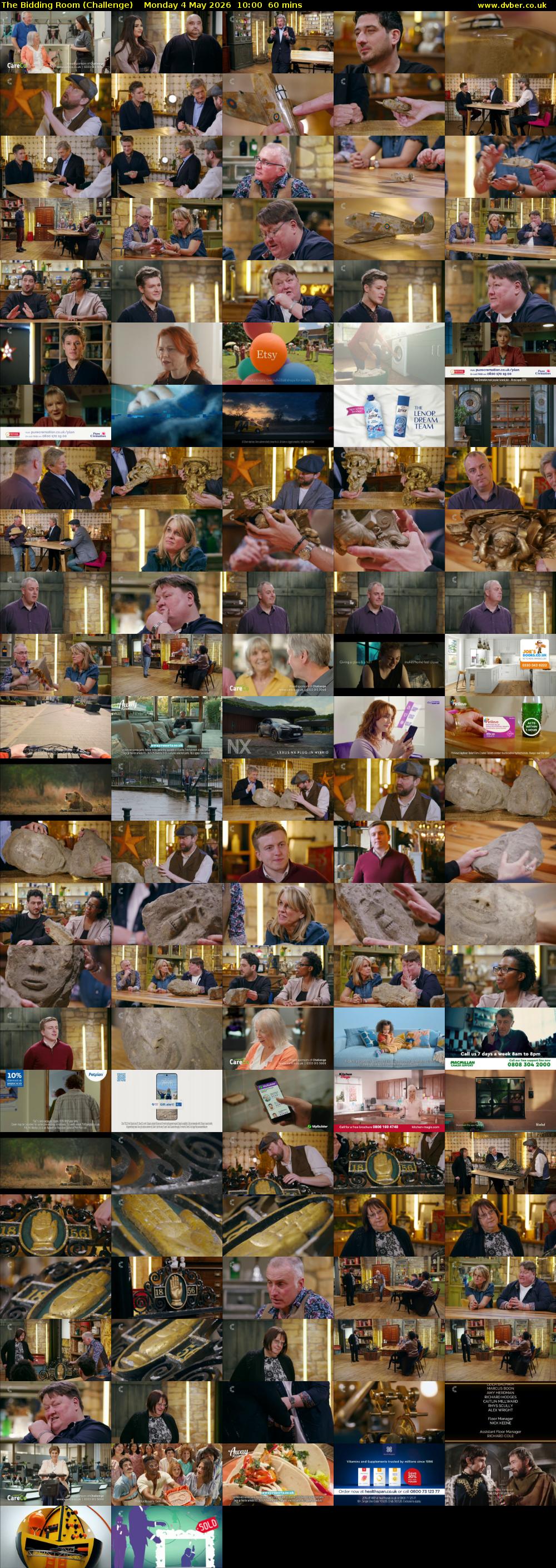 The Bidding Room (Challenge) Monday 4 May 2026 10:00 - 11:00
