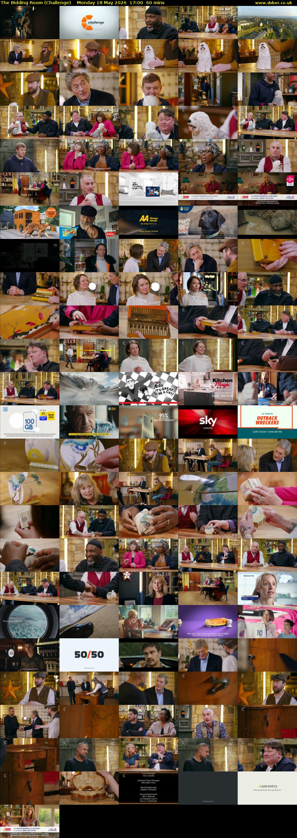 The Bidding Room (Challenge) Monday 18 May 2026 17:00 - 18:00