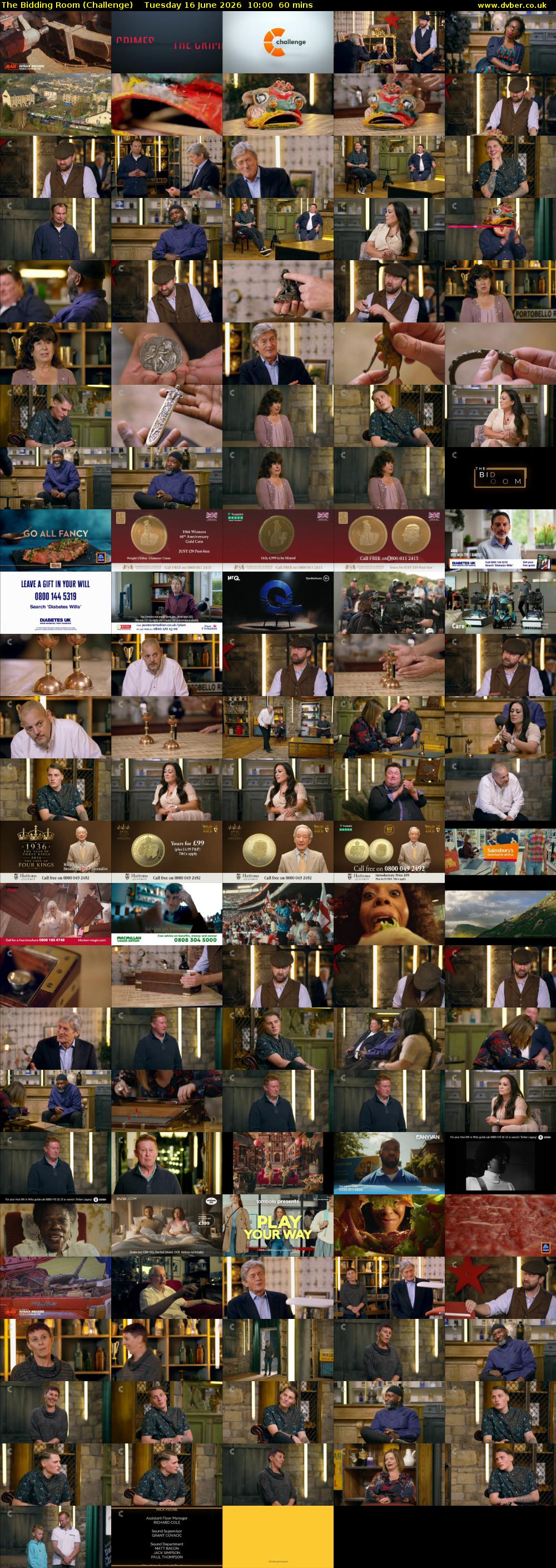 The Bidding Room (Challenge) Tuesday 16 June 2026 10:00 - 11:00