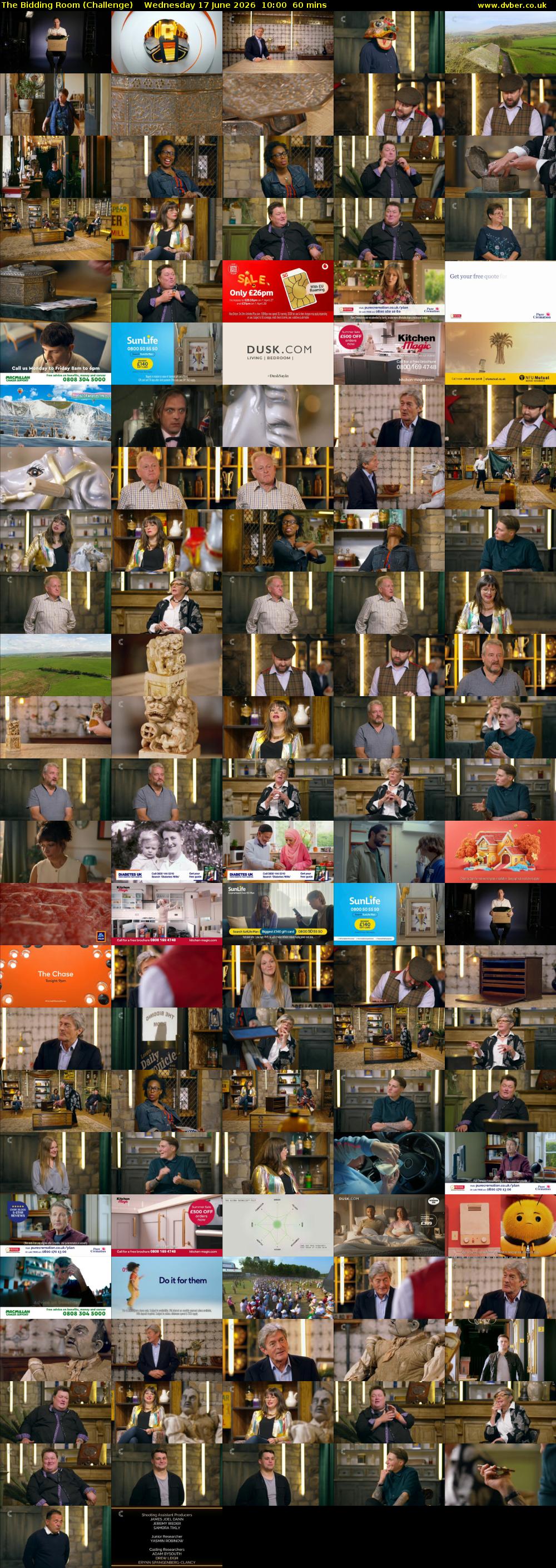 The Bidding Room (Challenge) Wednesday 17 June 2026 10:00 - 11:00
