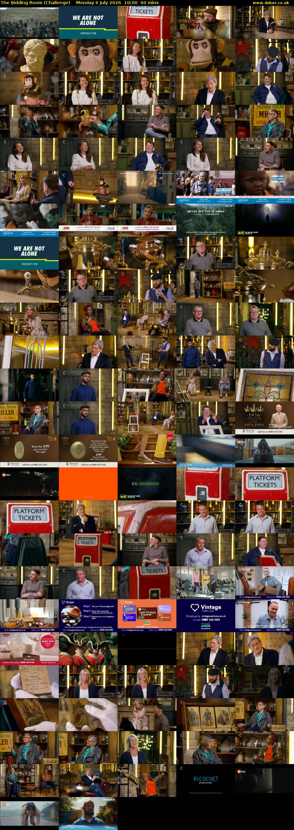 The Bidding Room (Challenge) Monday 6 July 2026 10:00 - 11:00