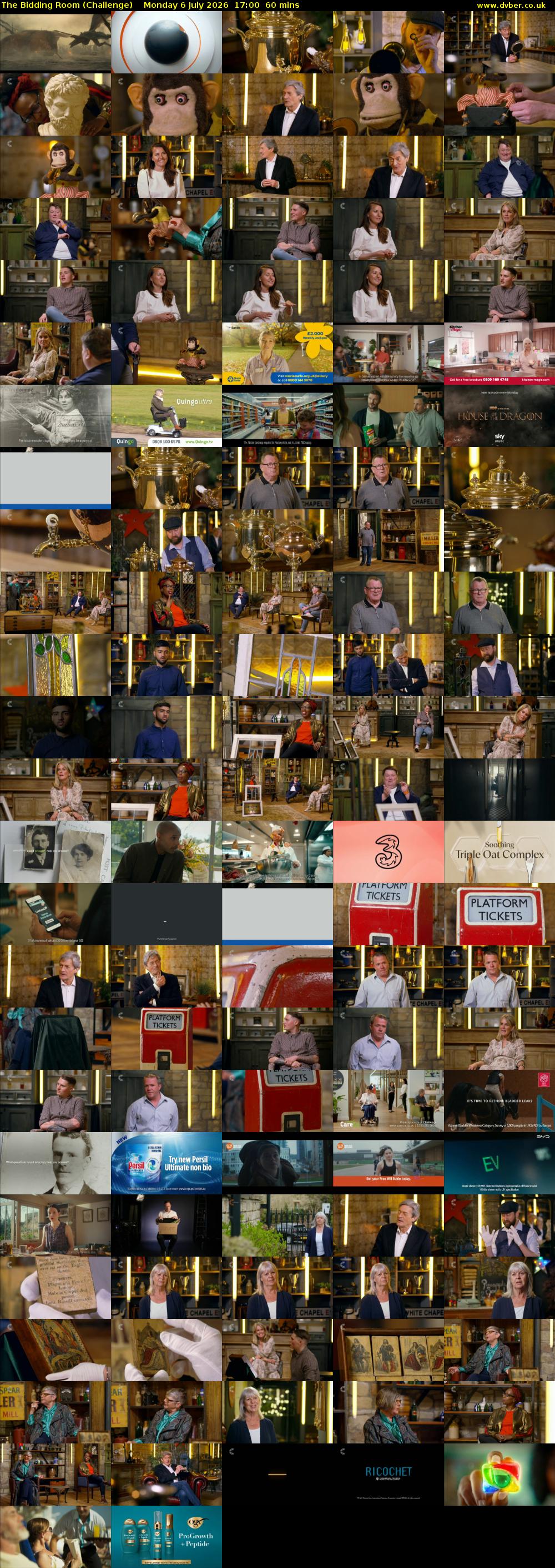 The Bidding Room (Challenge) Monday 6 July 2026 17:00 - 18:00