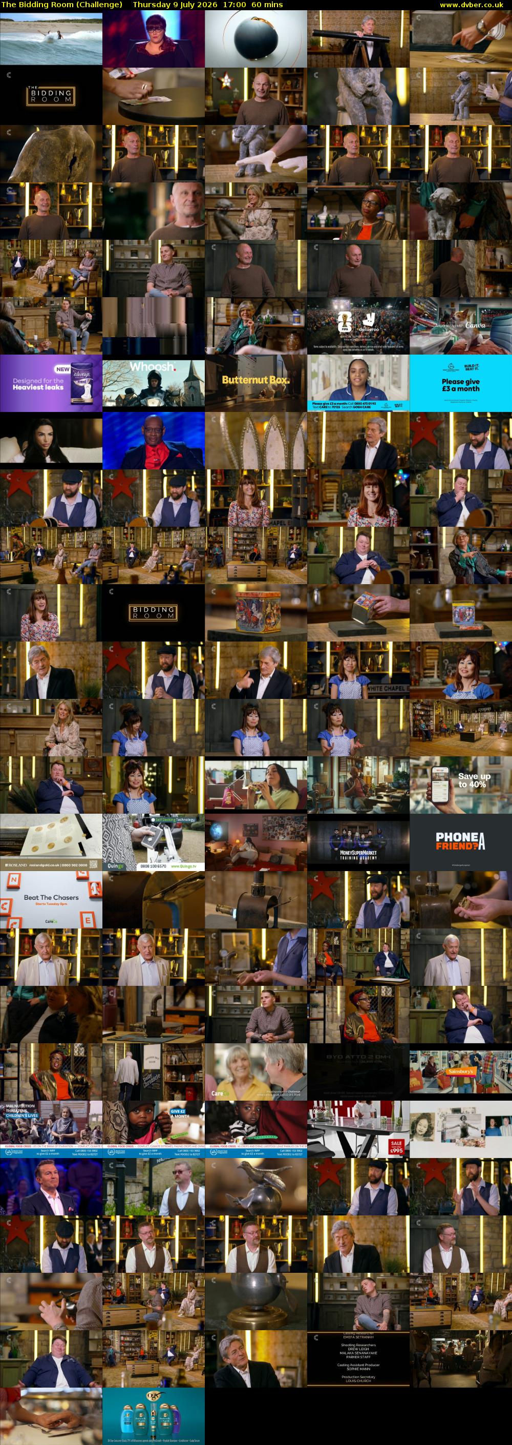 The Bidding Room (Challenge) Thursday 9 July 2026 17:00 - 18:00