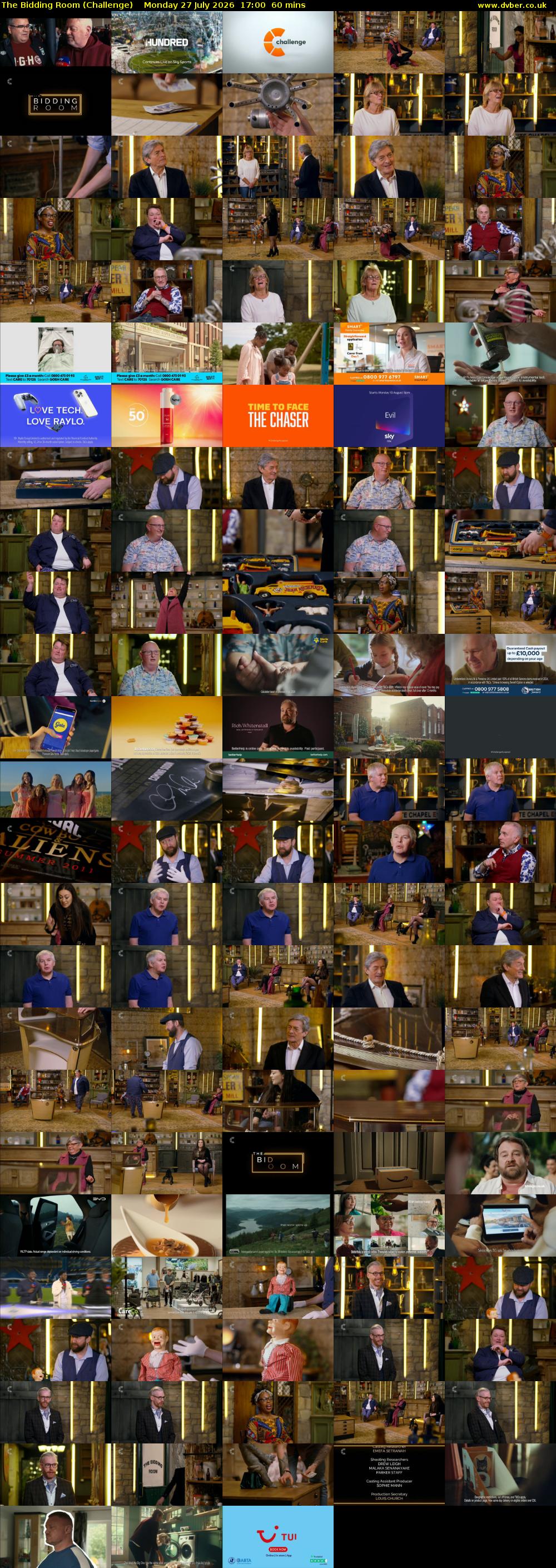 The Bidding Room (Challenge) Monday 27 July 2026 17:00 - 18:00