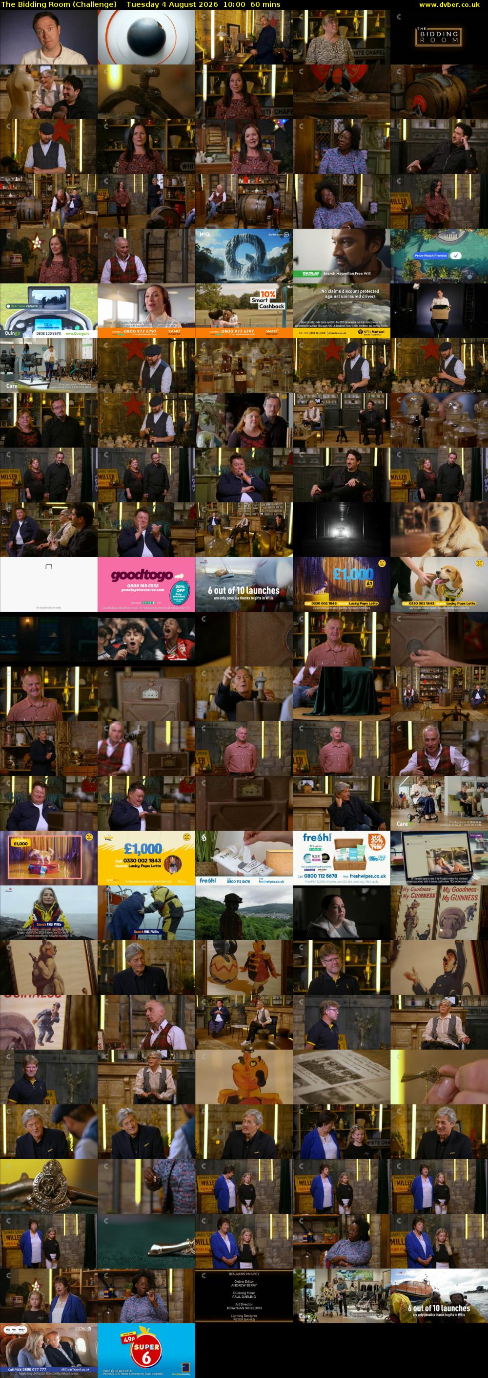 The Bidding Room (Challenge) Tuesday 4 August 2026 10:00 - 11:00
