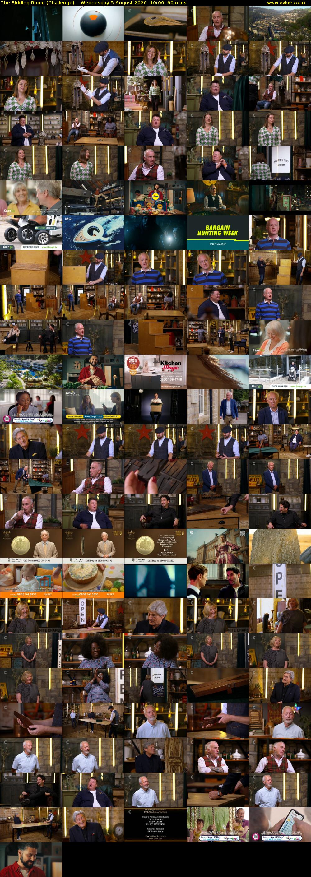 The Bidding Room (Challenge) Wednesday 5 August 2026 10:00 - 11:00