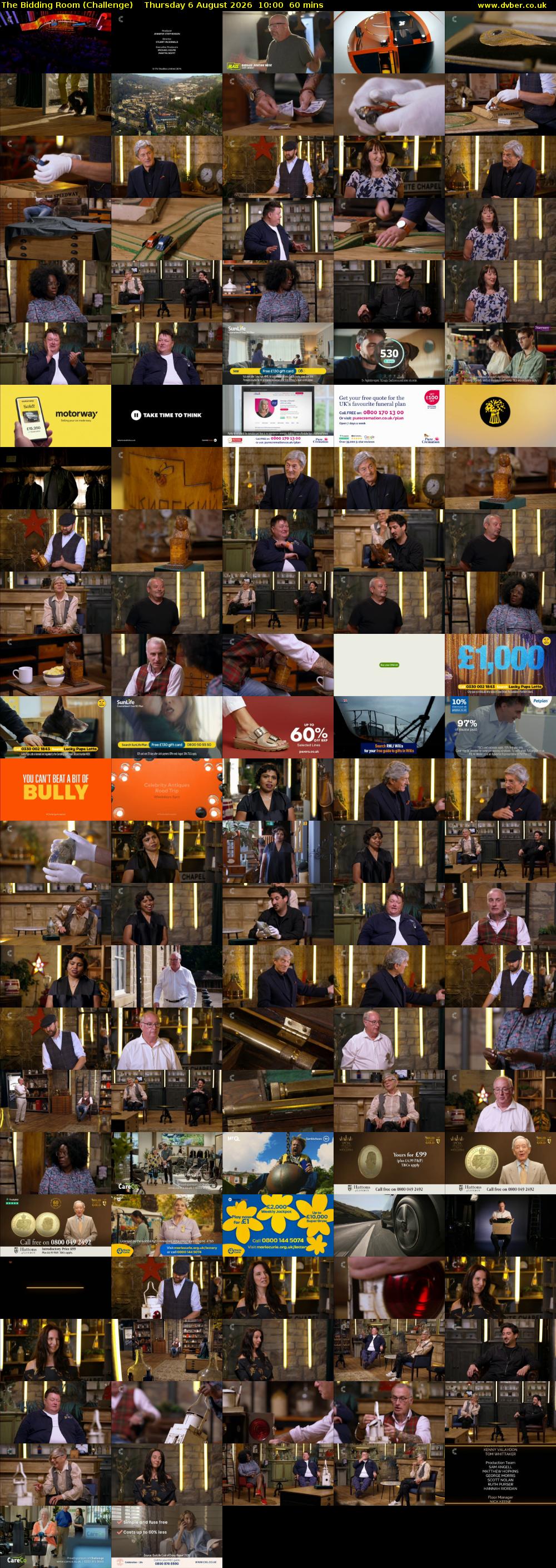 The Bidding Room (Challenge) Thursday 6 August 2026 10:00 - 11:00
