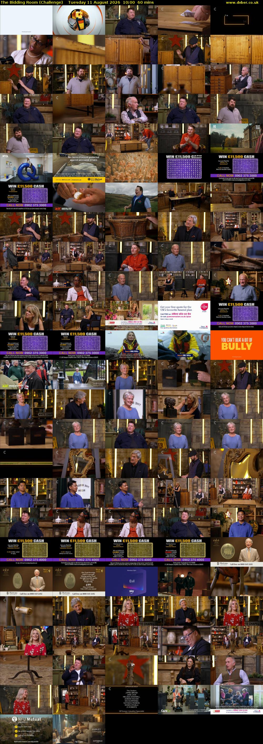The Bidding Room (Challenge) Tuesday 11 August 2026 10:00 - 11:00