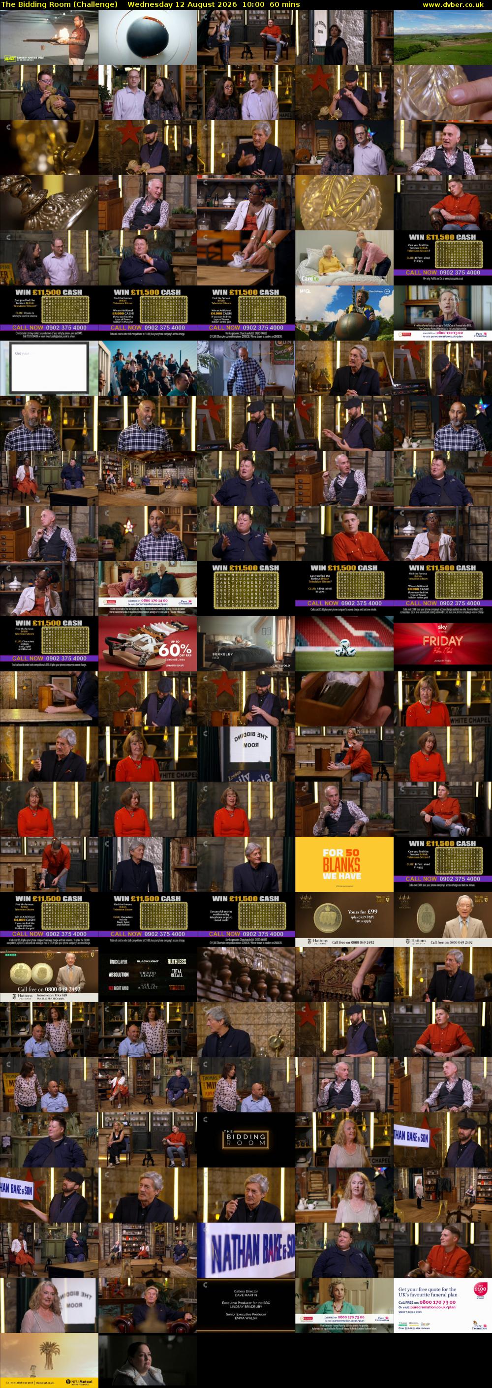 The Bidding Room (Challenge) Wednesday 12 August 2026 10:00 - 11:00