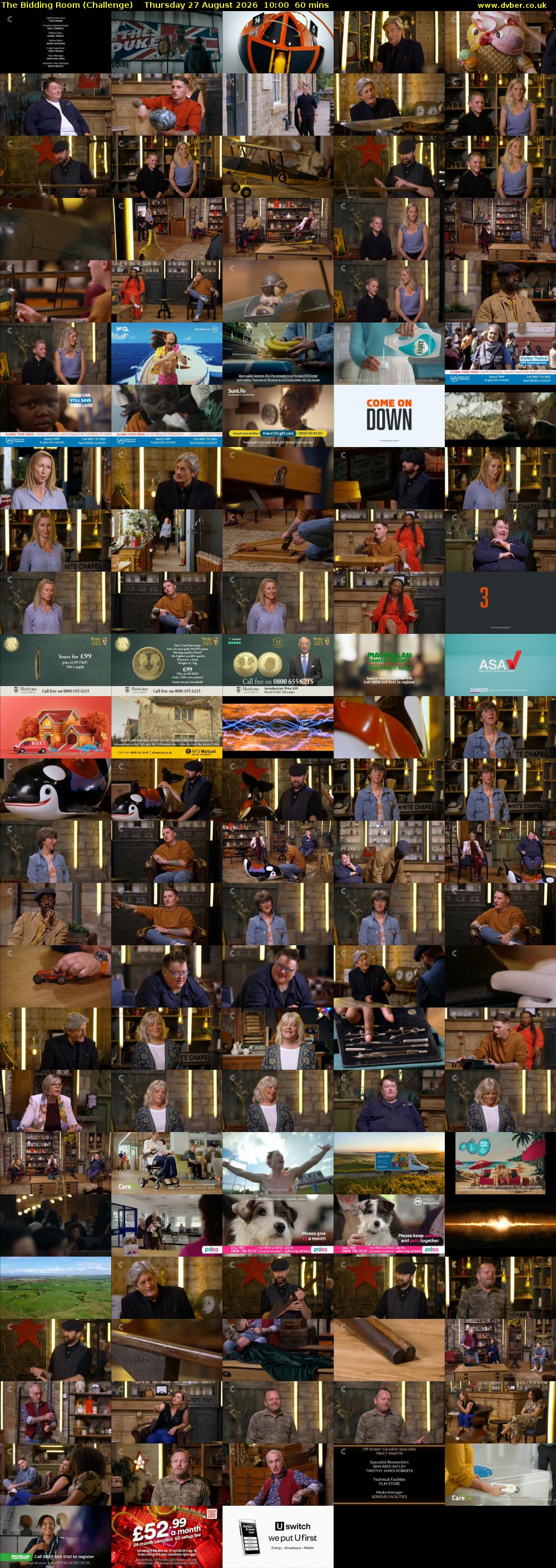 The Bidding Room (Challenge) Thursday 27 August 2026 10:00 - 11:00