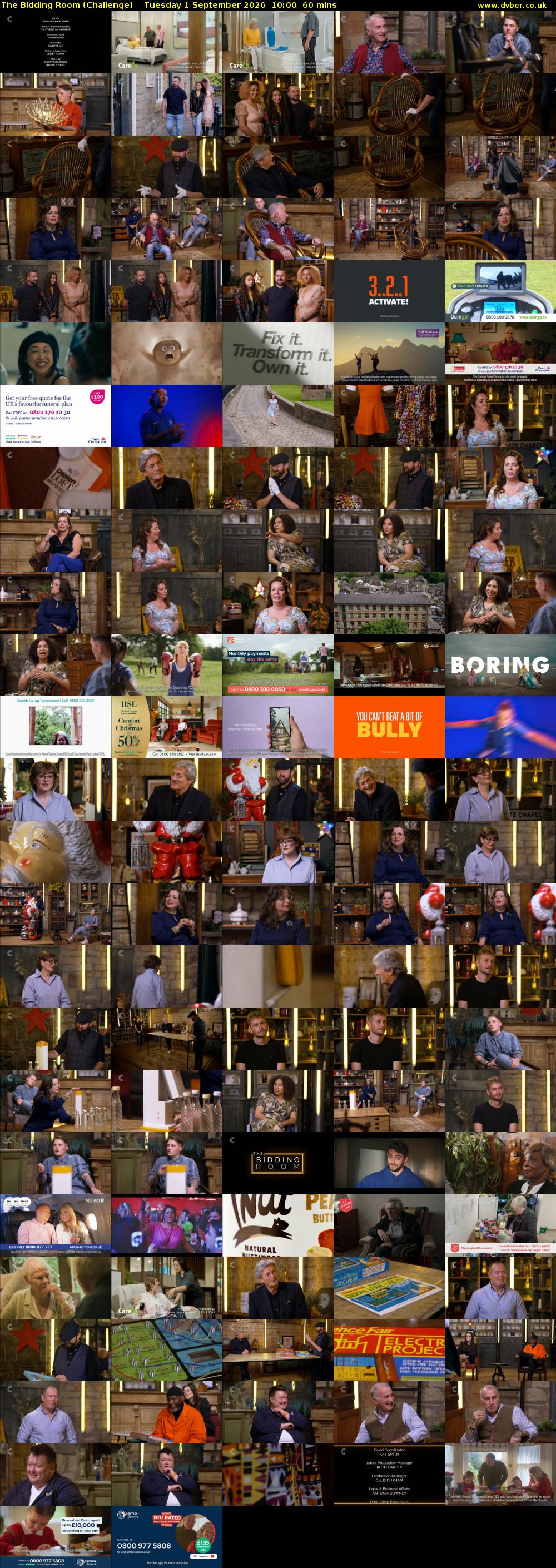 The Bidding Room (Challenge) Tuesday 1 September 2026 10:00 - 11:00