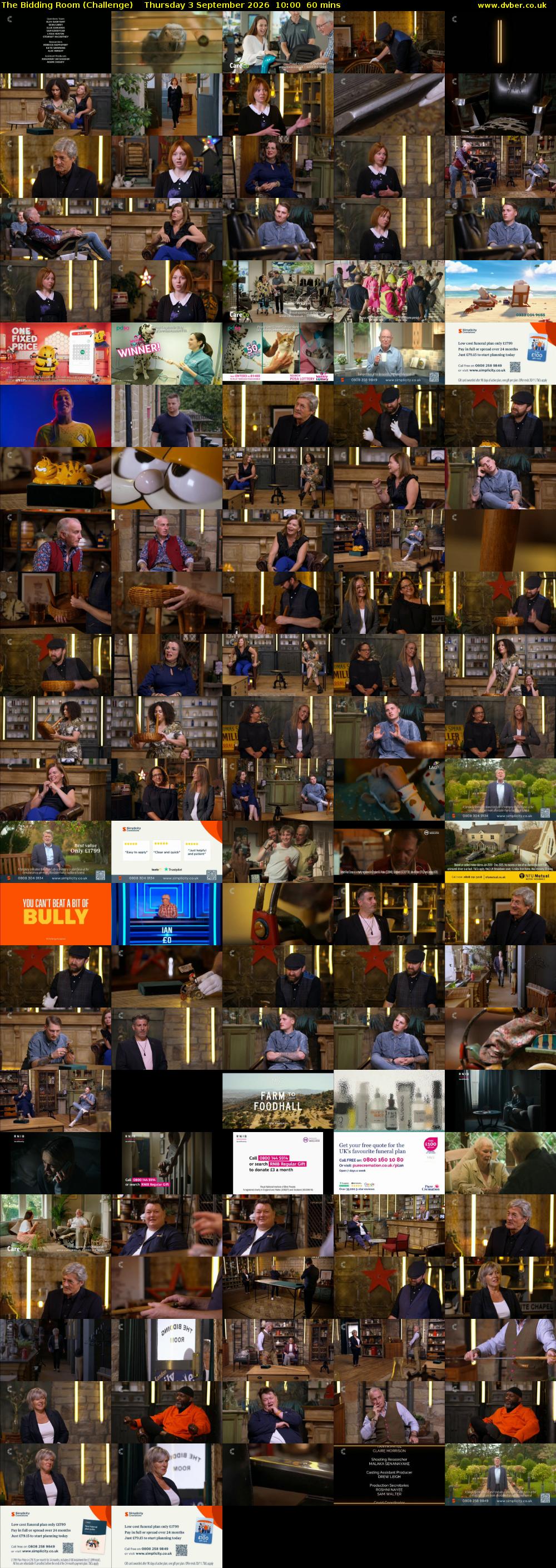 The Bidding Room (Challenge) Thursday 3 September 2026 10:00 - 11:00