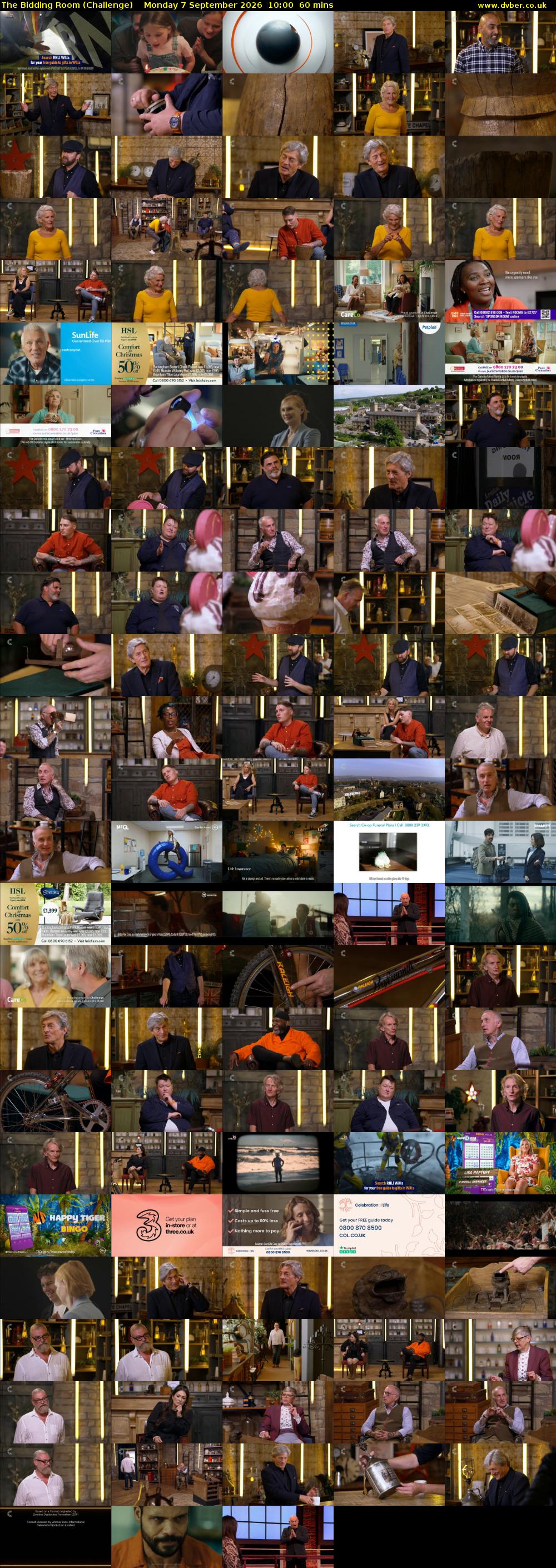 The Bidding Room (Challenge) Monday 7 September 2026 10:00 - 11:00