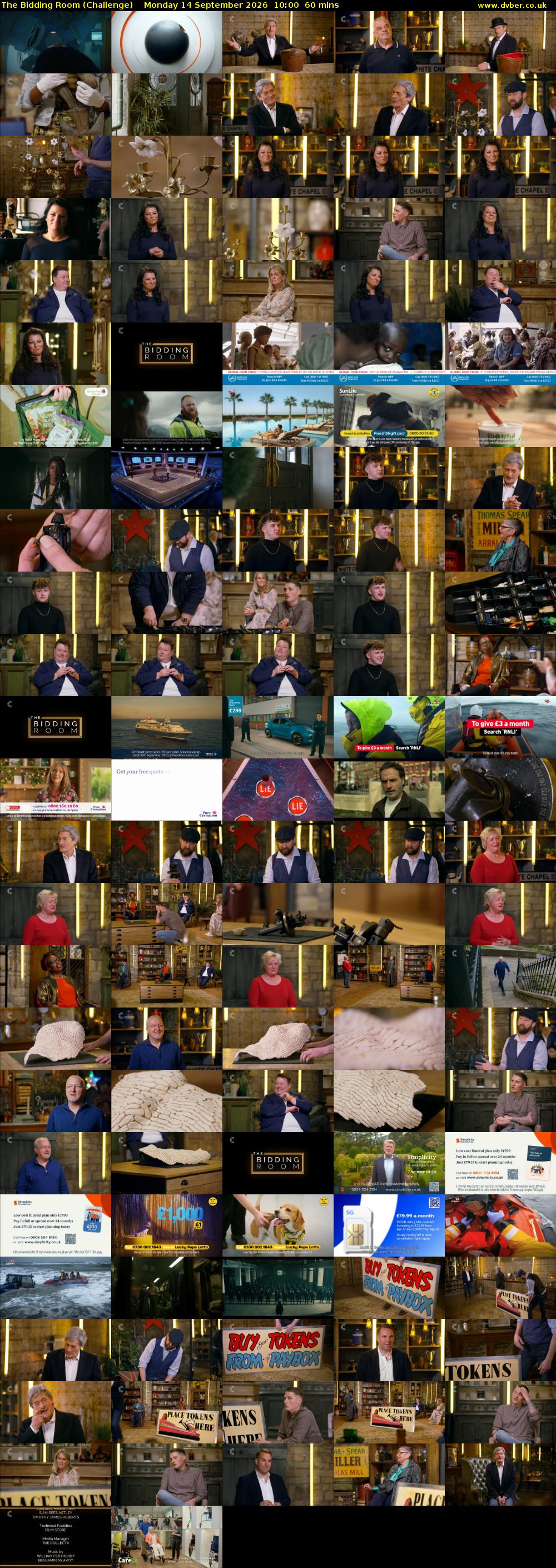 The Bidding Room (Challenge) Monday 14 September 2026 10:00 - 11:00