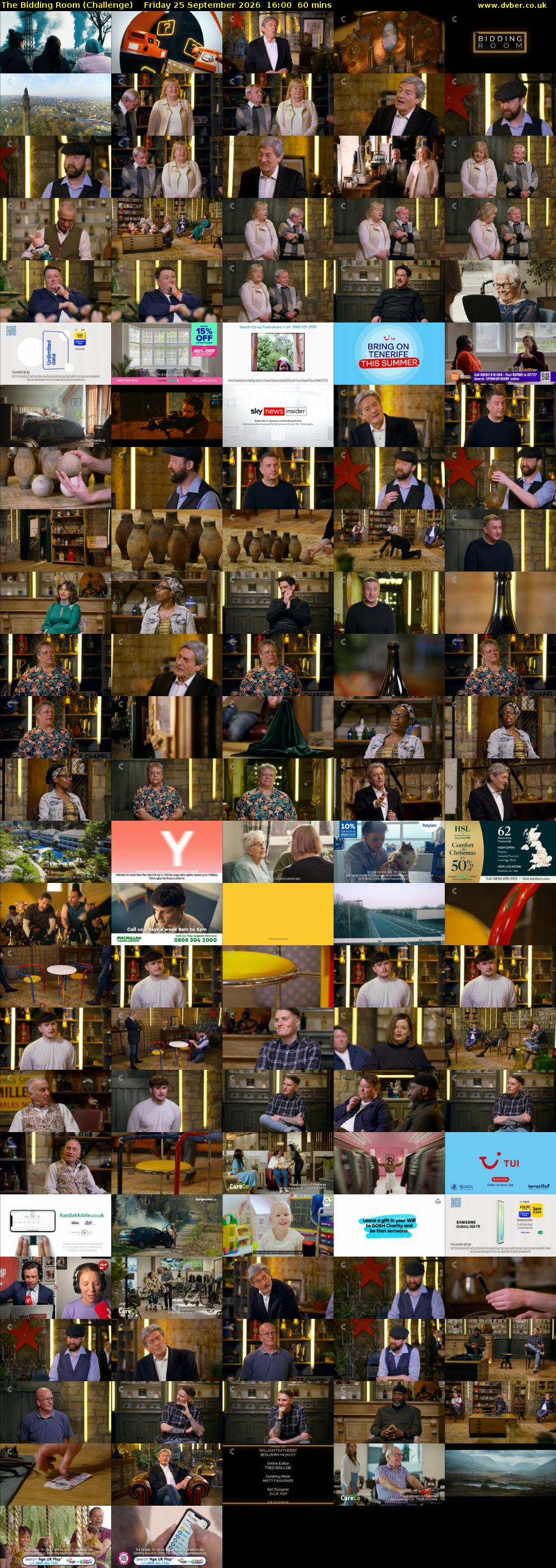 The Bidding Room (Challenge) Friday 25 September 2026 16:00 - 17:00