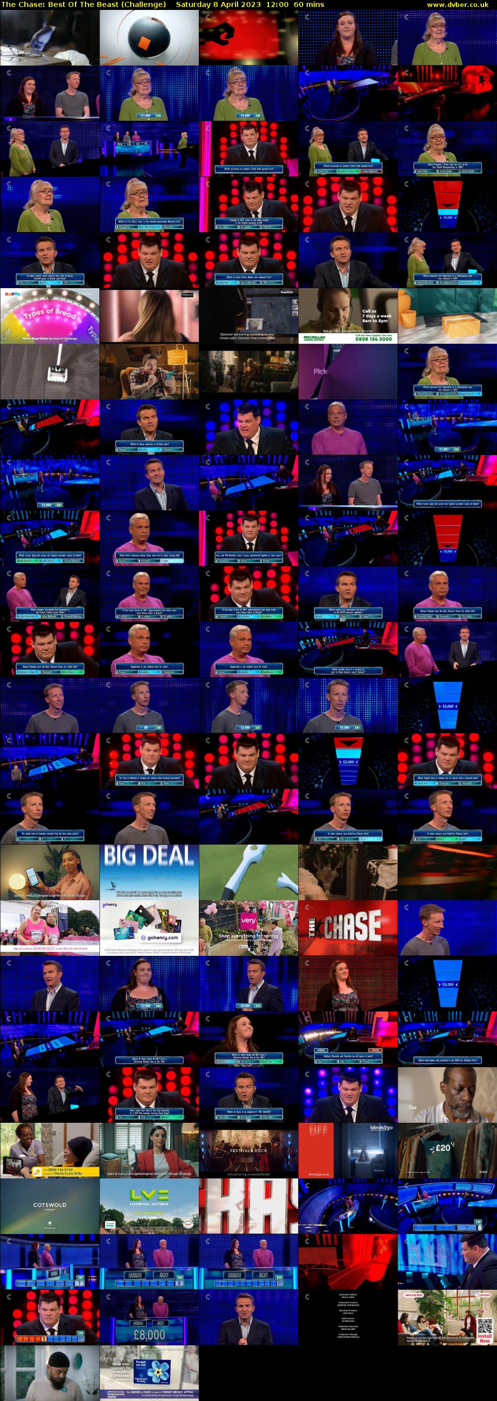 The Chase: Best Of The Beast (Challenge) Saturday 8 April 2023 12:00 - 13:00