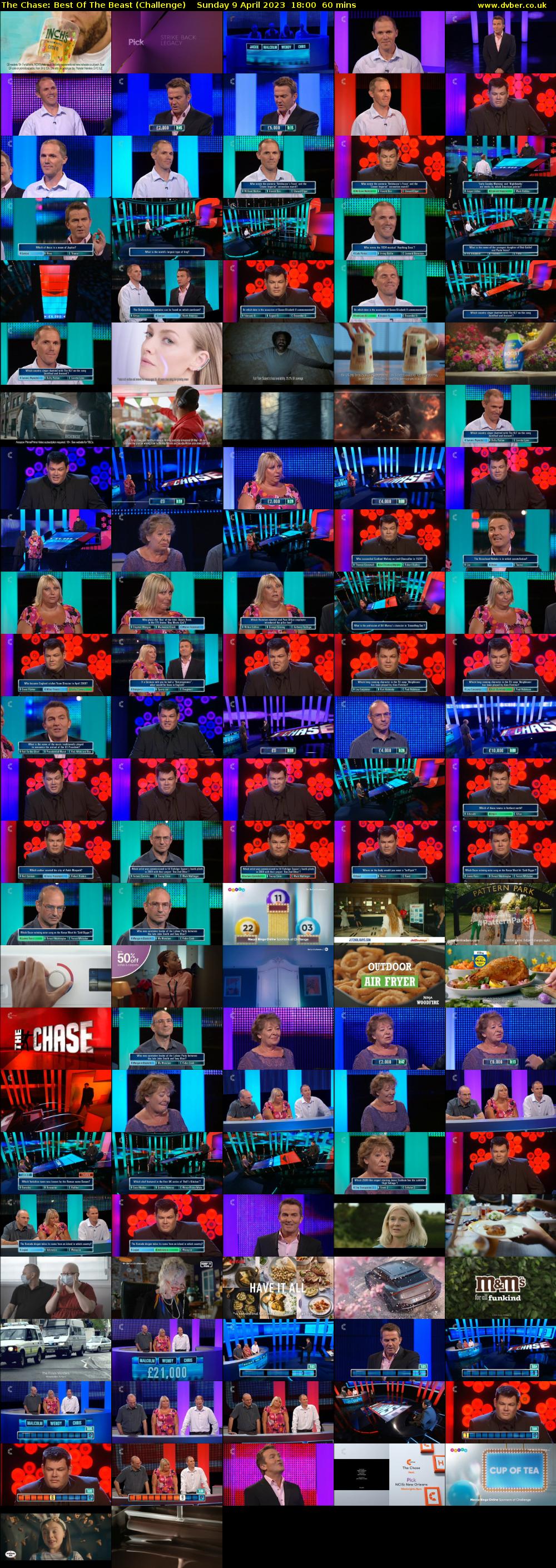 The Chase: Best Of The Beast (Challenge) Sunday 9 April 2023 18:00 - 19:00