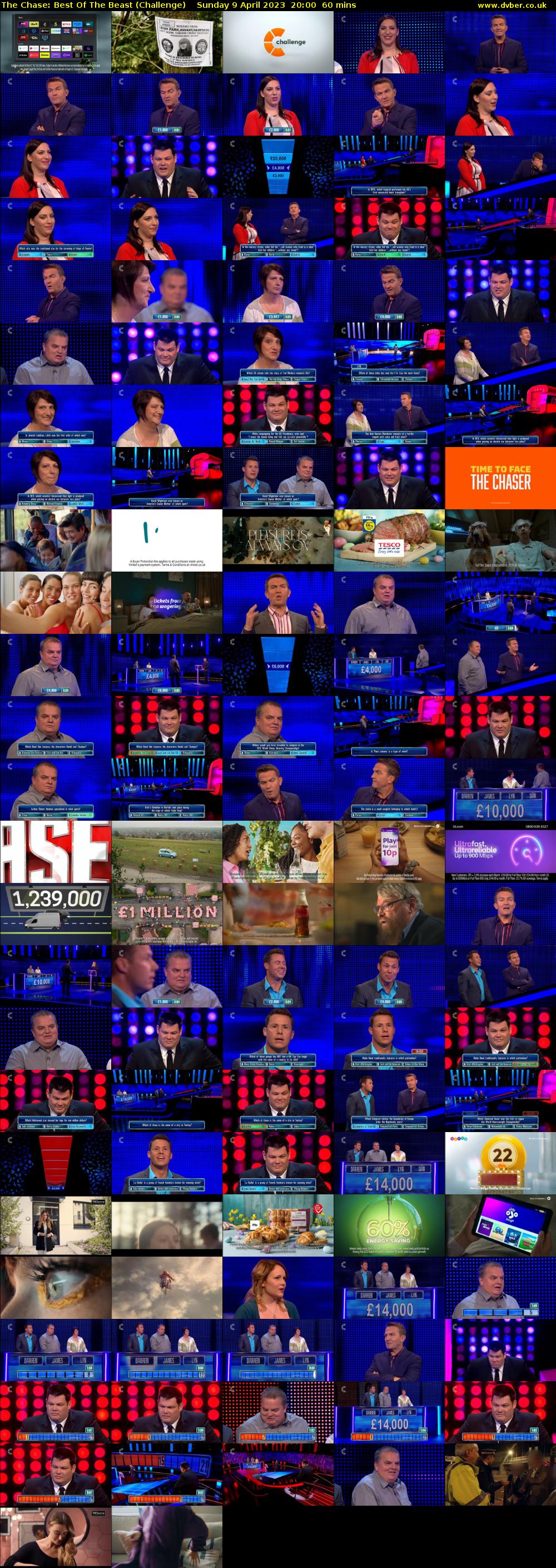 The Chase: Best Of The Beast (Challenge) Sunday 9 April 2023 20:00 - 21:00