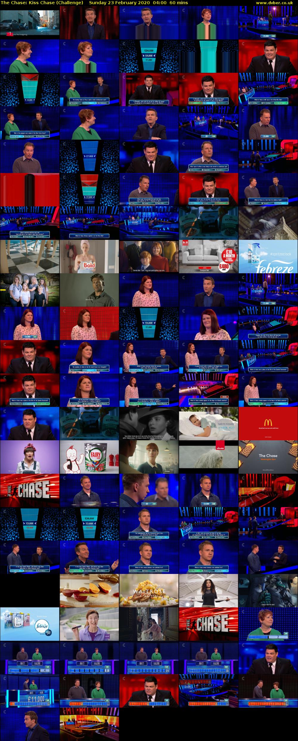 The Chase: Kiss Chase (Challenge) Sunday 23 February 2020 04:00 - 05:00