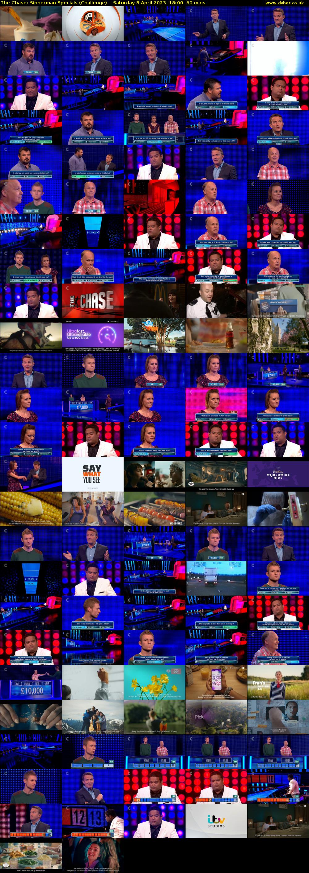 The Chase: Sinnerman Specials (Challenge) Saturday 8 April 2023 18:00 - 19:00
