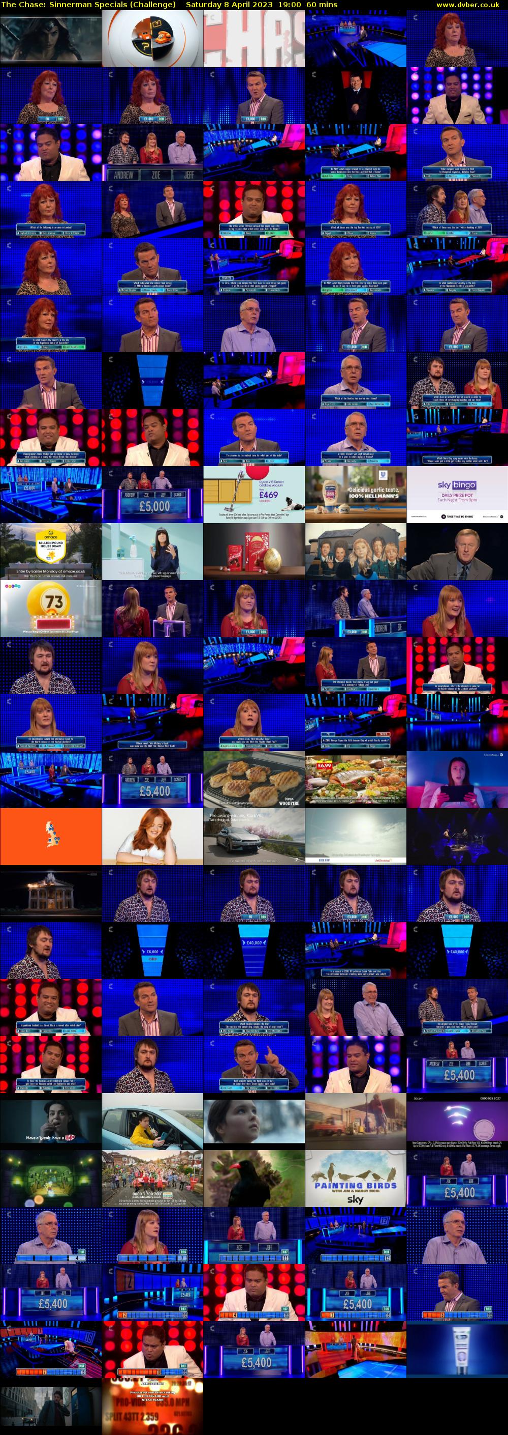 The Chase: Sinnerman Specials (Challenge) Saturday 8 April 2023 19:00 - 20:00