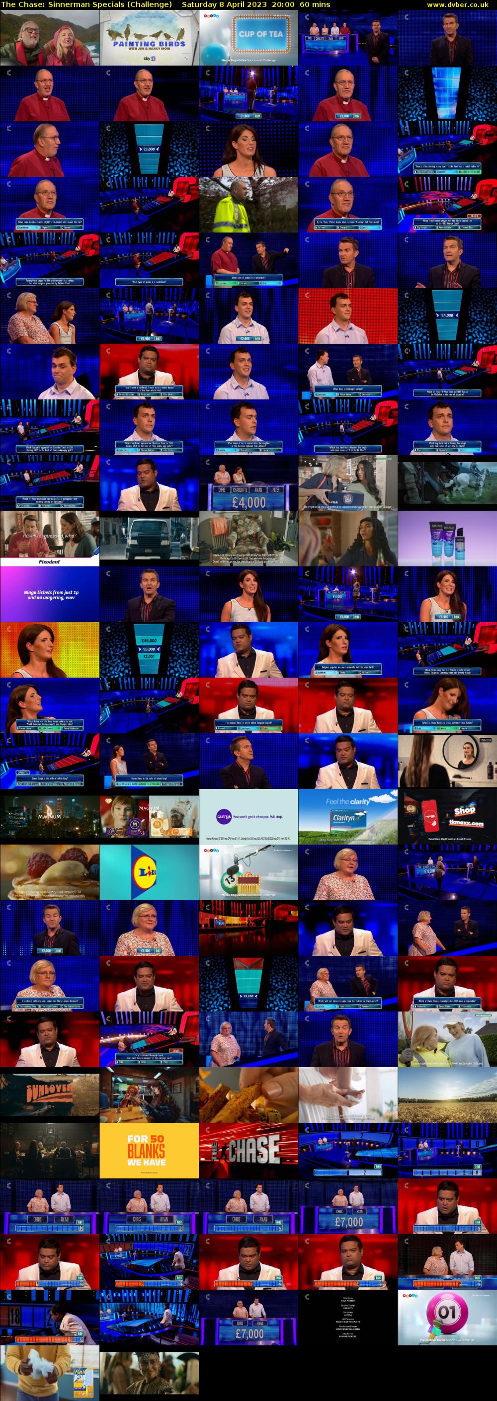 The Chase: Sinnerman Specials (Challenge) Saturday 8 April 2023 20:00 - 21:00