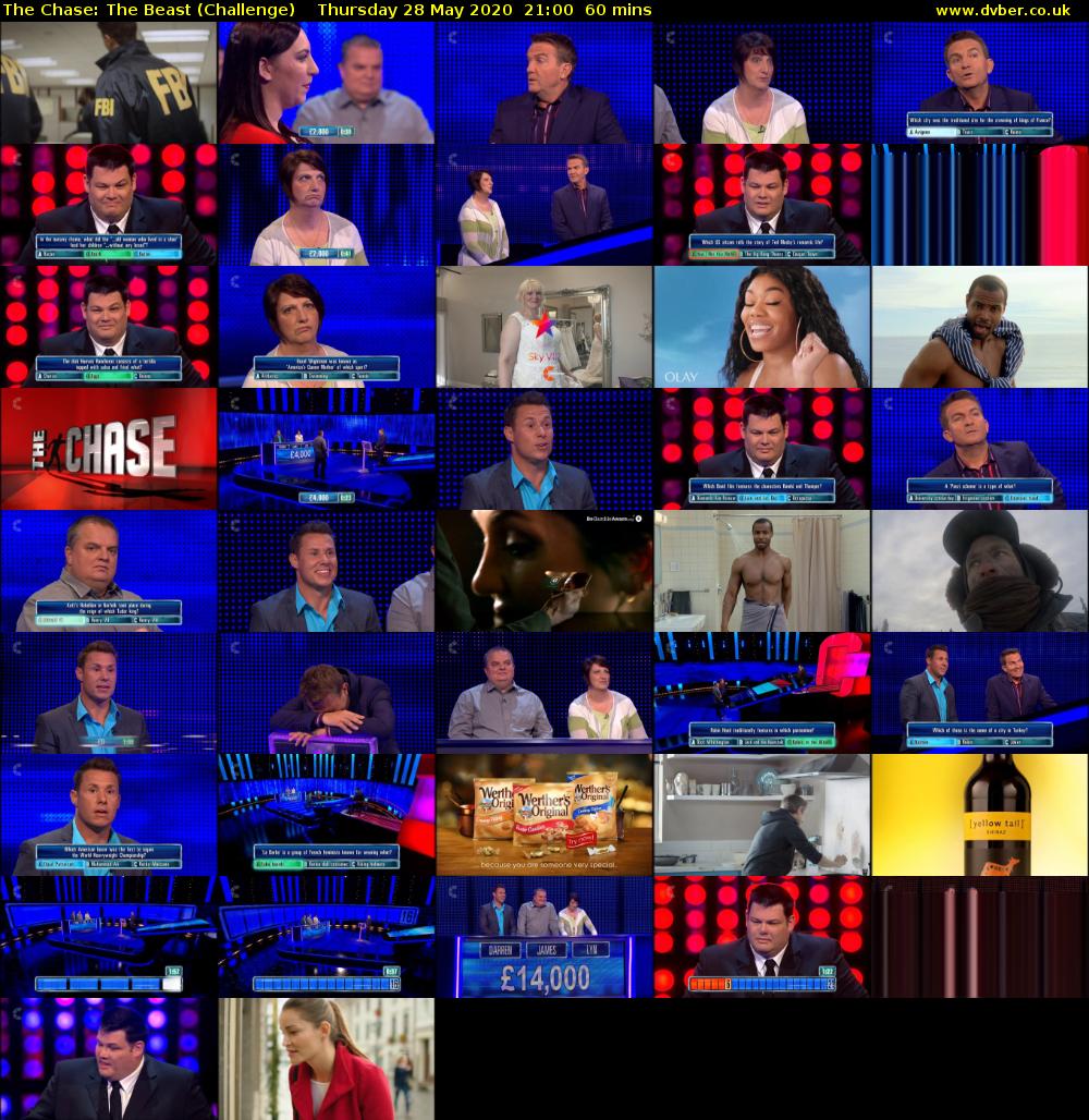 The Chase: The Beast (Challenge) Thursday 28 May 2020 21:00 - 22:00