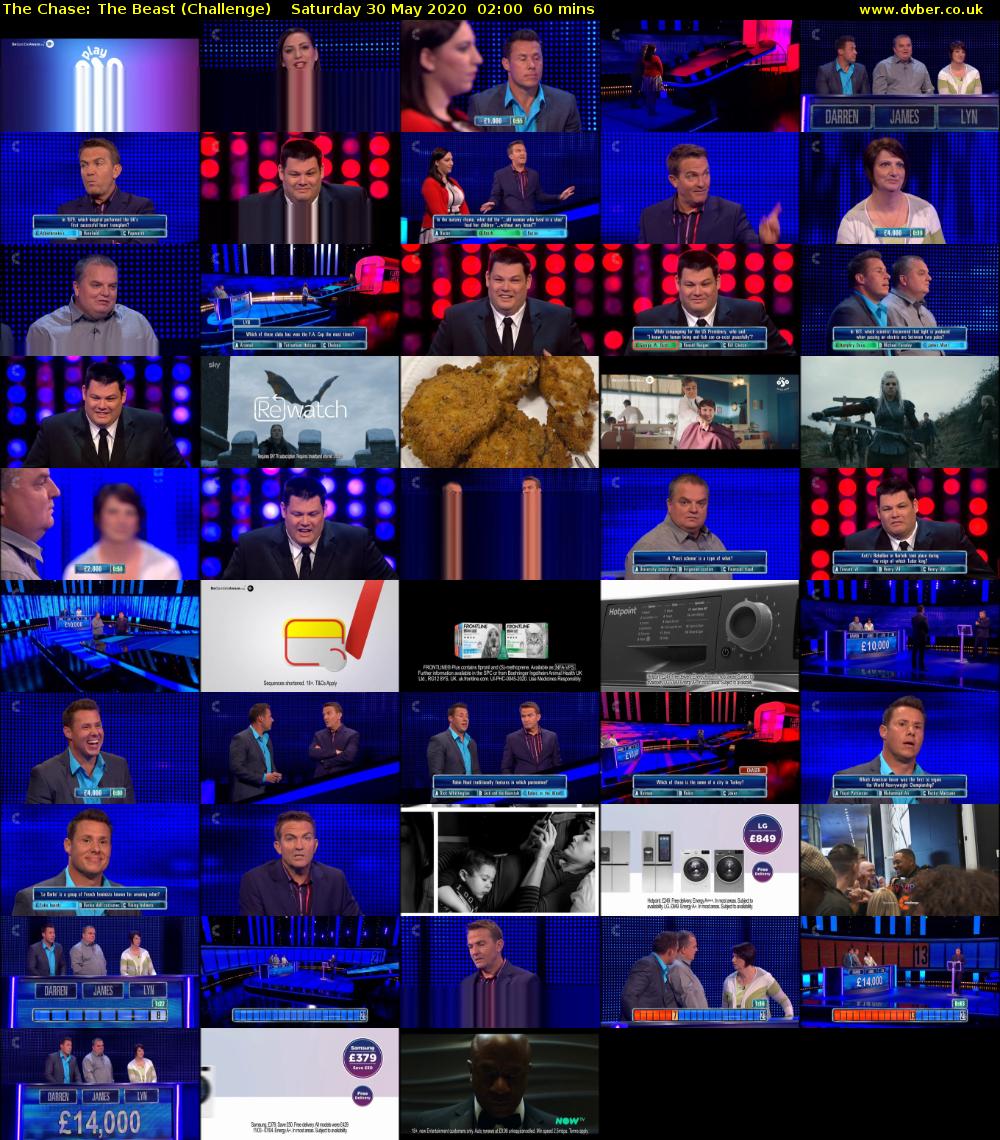 The Chase: The Beast (Challenge) Saturday 30 May 2020 02:00 - 03:00