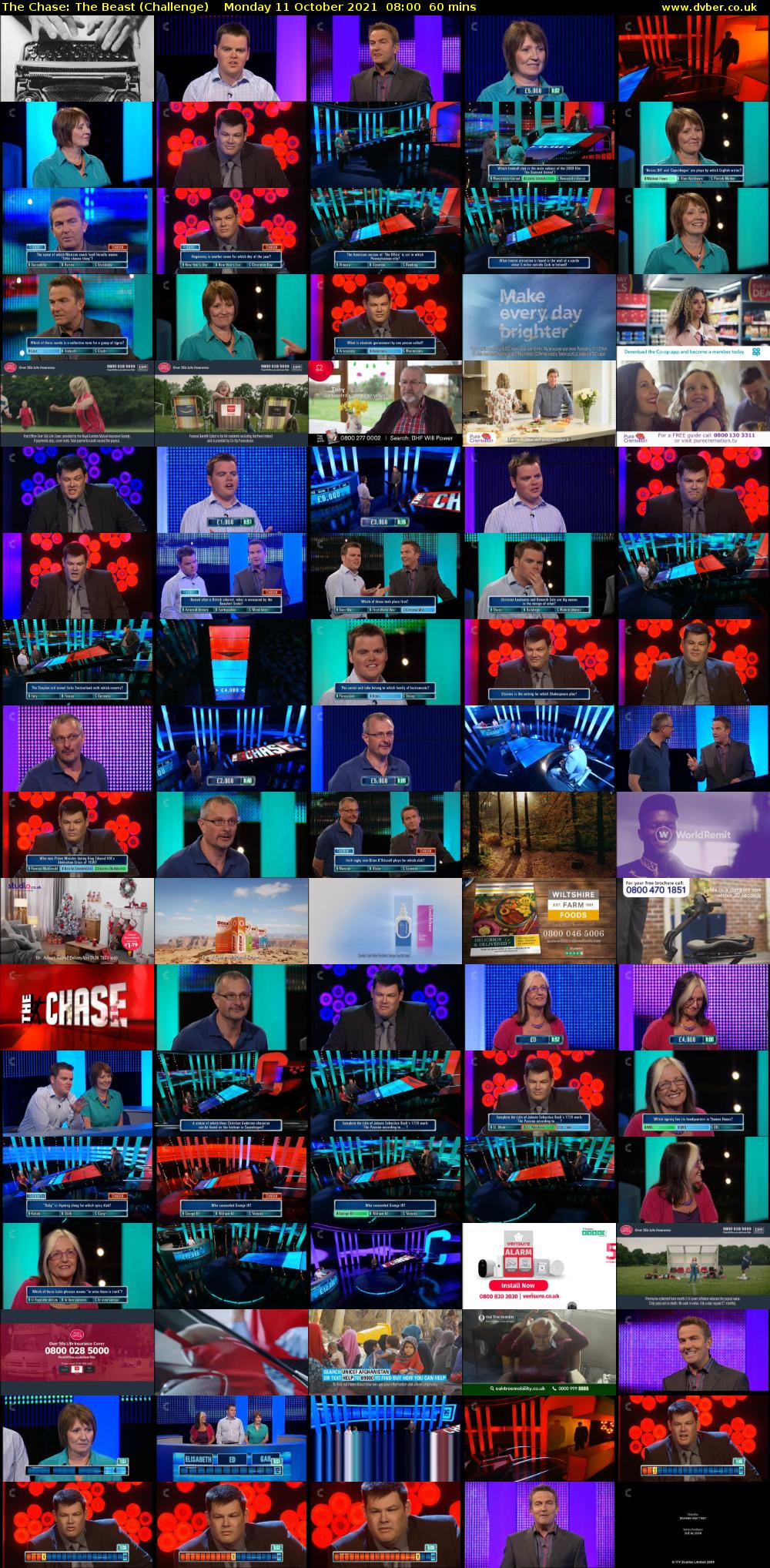 The Chase: The Beast (Challenge) Monday 11 October 2021 08:00 - 09:00
