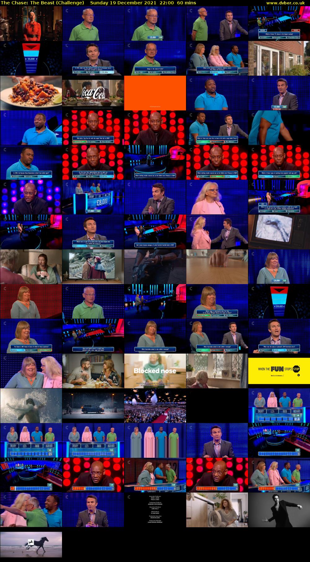 The Chase: The Beast (Challenge) Sunday 19 December 2021 22:00 - 23:00