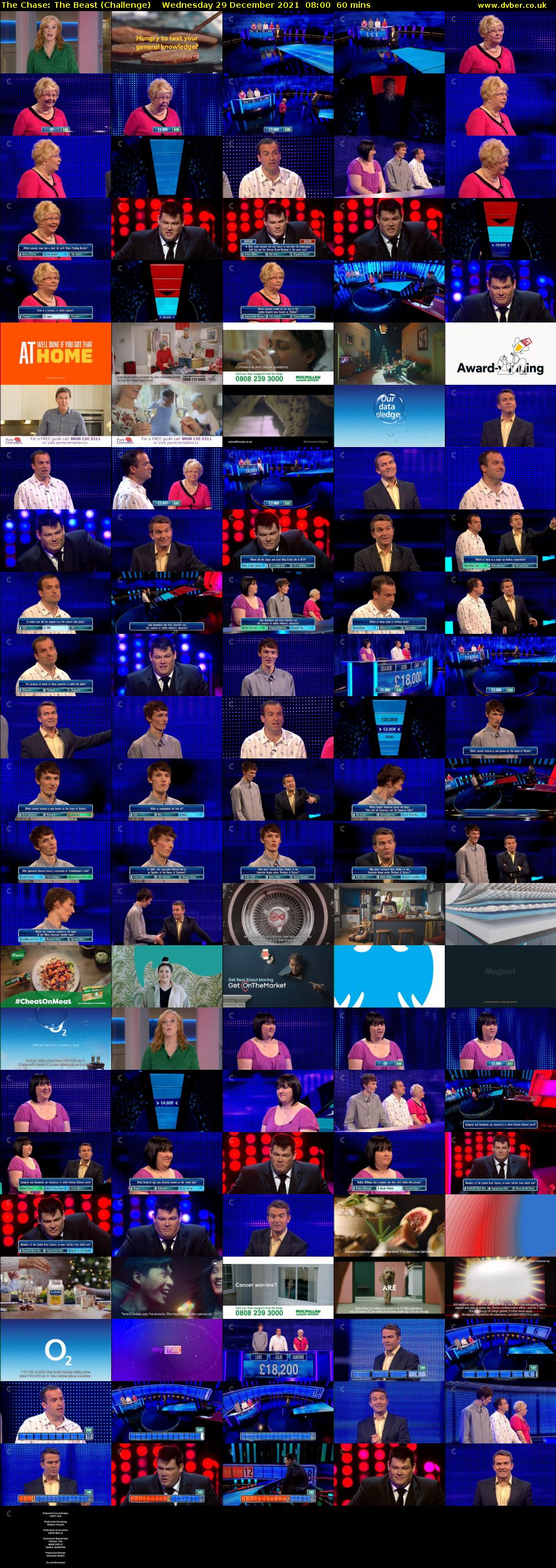 The Chase: The Beast (Challenge) Wednesday 29 December 2021 08:00 - 09:00