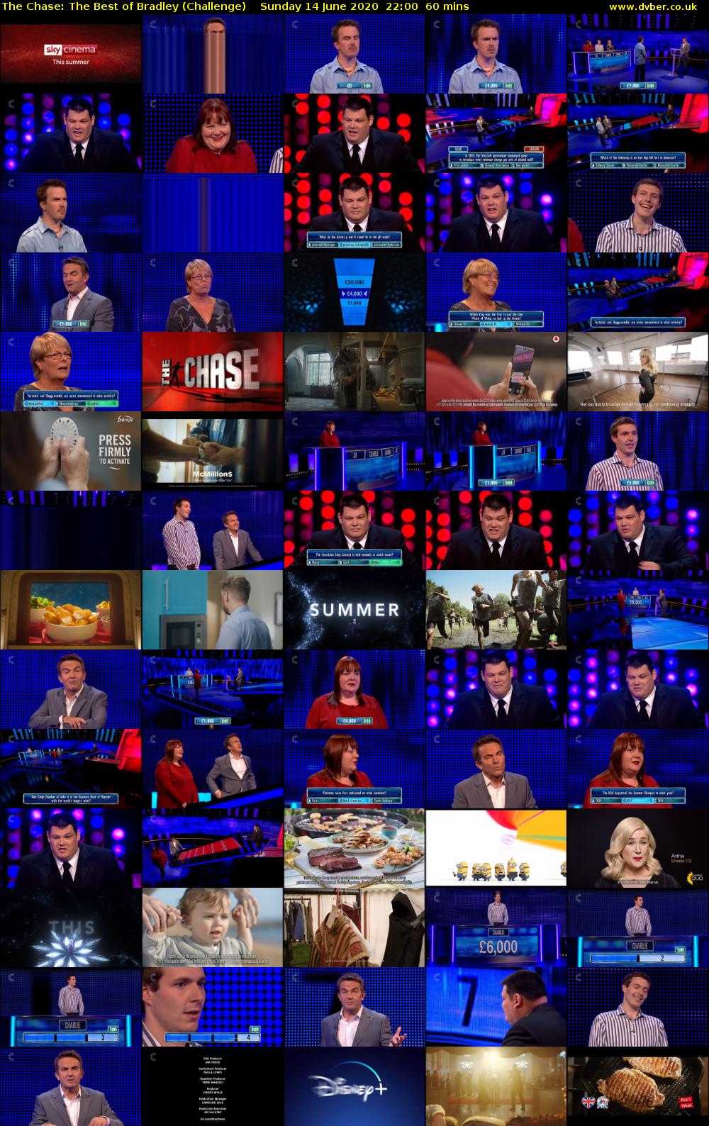 The Chase: The Best of Bradley (Challenge) Sunday 14 June 2020 22:00 - 23:00