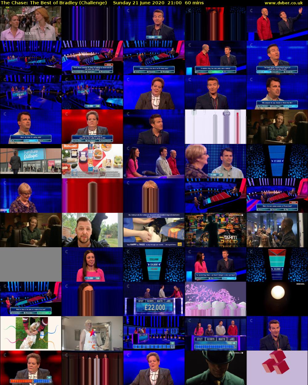 The Chase: The Best of Bradley (Challenge) Sunday 21 June 2020 21:00 - 22:00