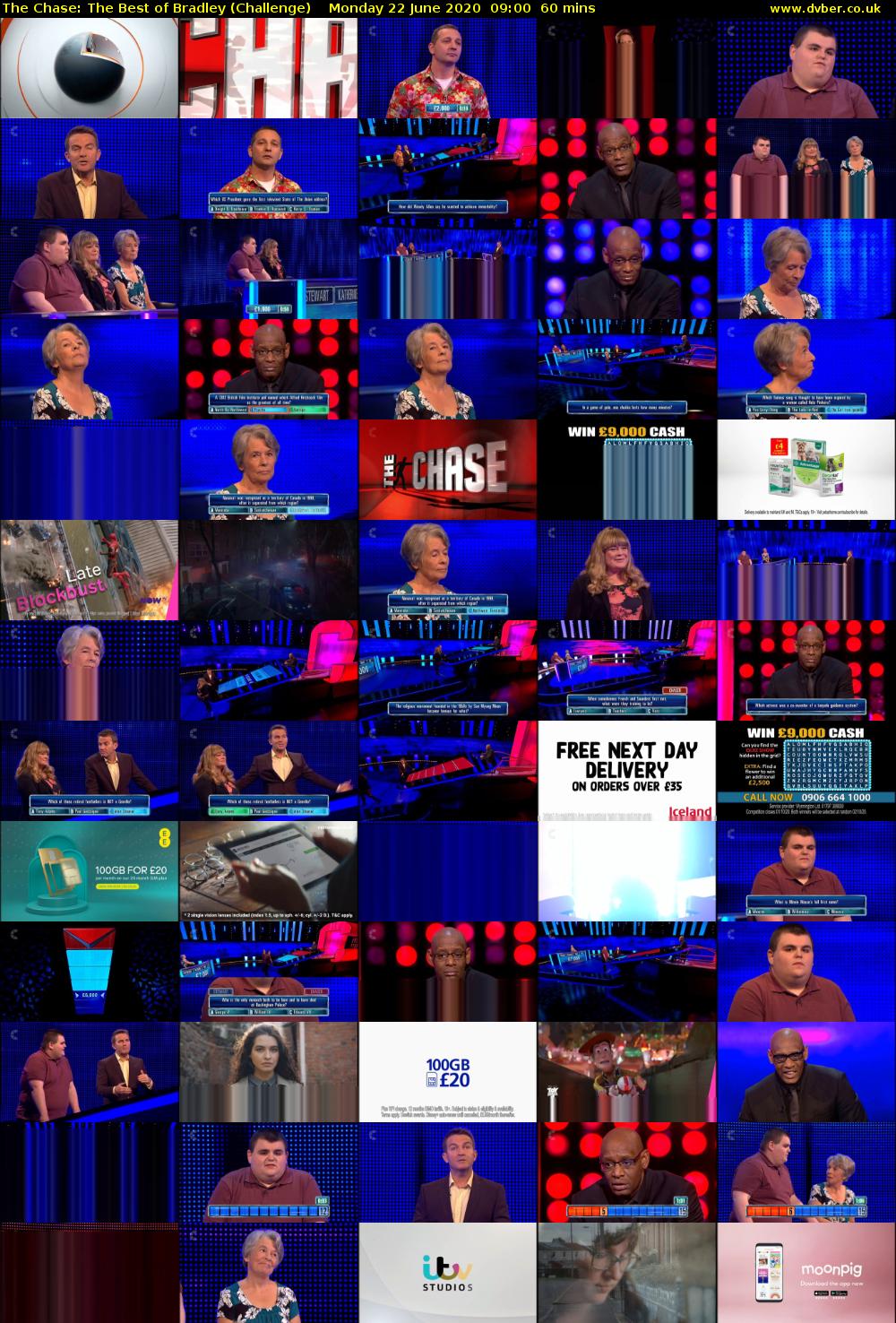 The Chase: The Best of Bradley (Challenge) Monday 22 June 2020 09:00 - 10:00