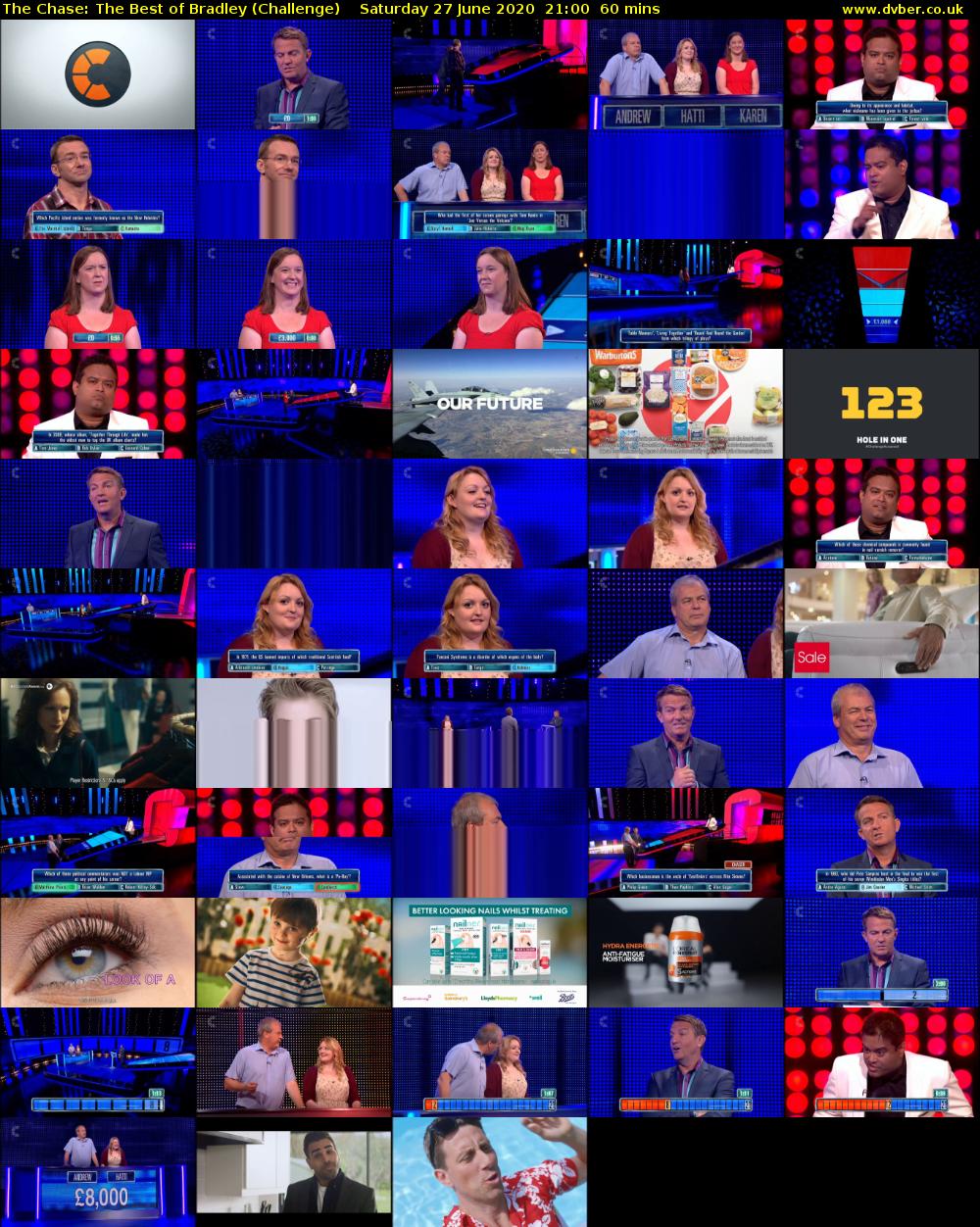 The Chase: The Best of Bradley (Challenge) Saturday 27 June 2020 21:00 - 22:00