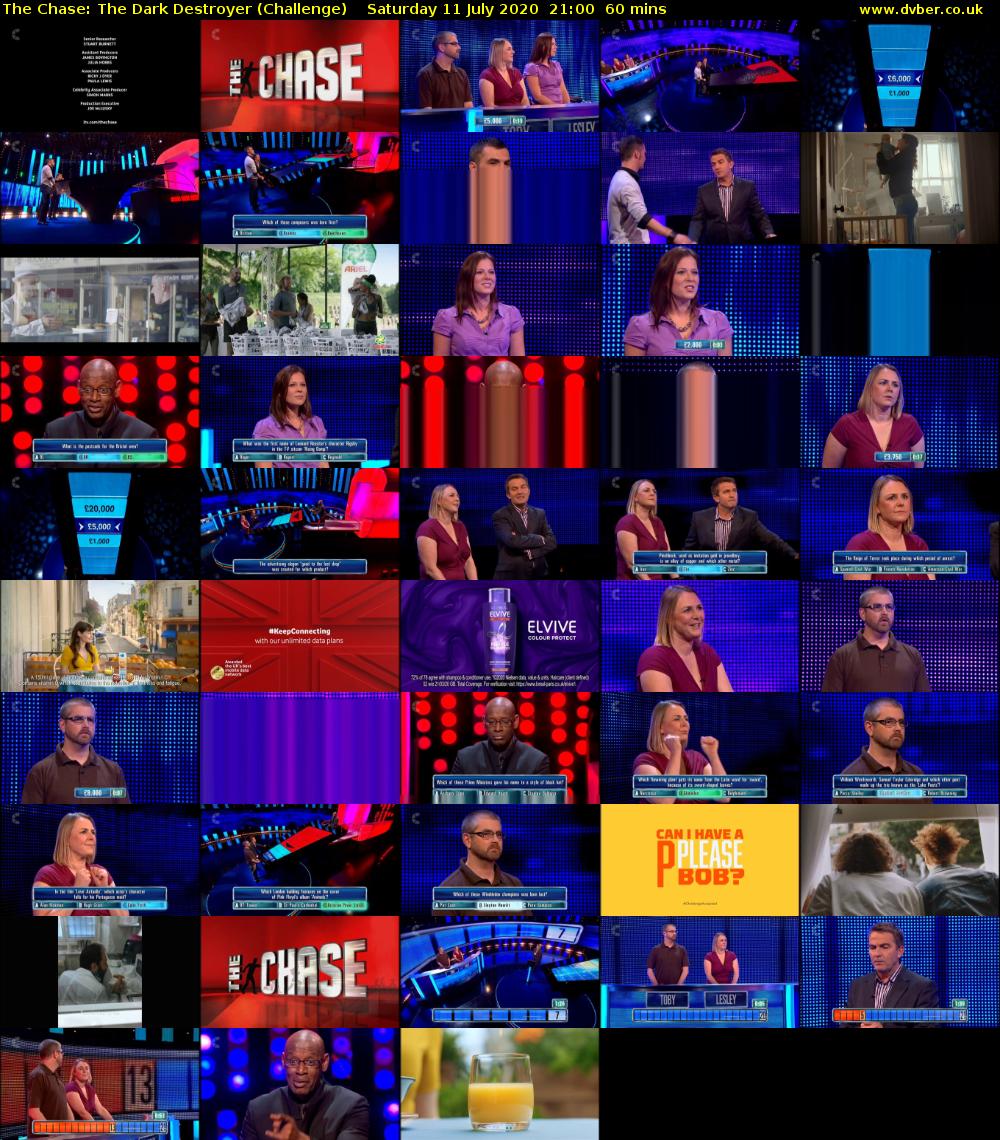 The Chase: The Dark Destroyer (Challenge) Saturday 11 July 2020 21:00 - 22:00