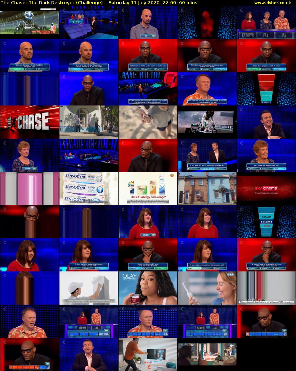 The Chase: The Dark Destroyer (Challenge) Saturday 11 July 2020 22:00 - 23:00
