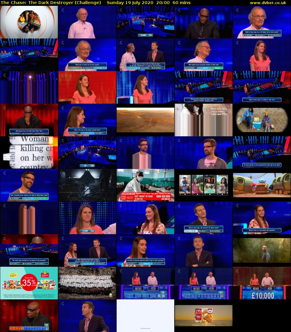 The Chase: The Dark Destroyer (Challenge) Sunday 19 July 2020 20:00 - 21:00