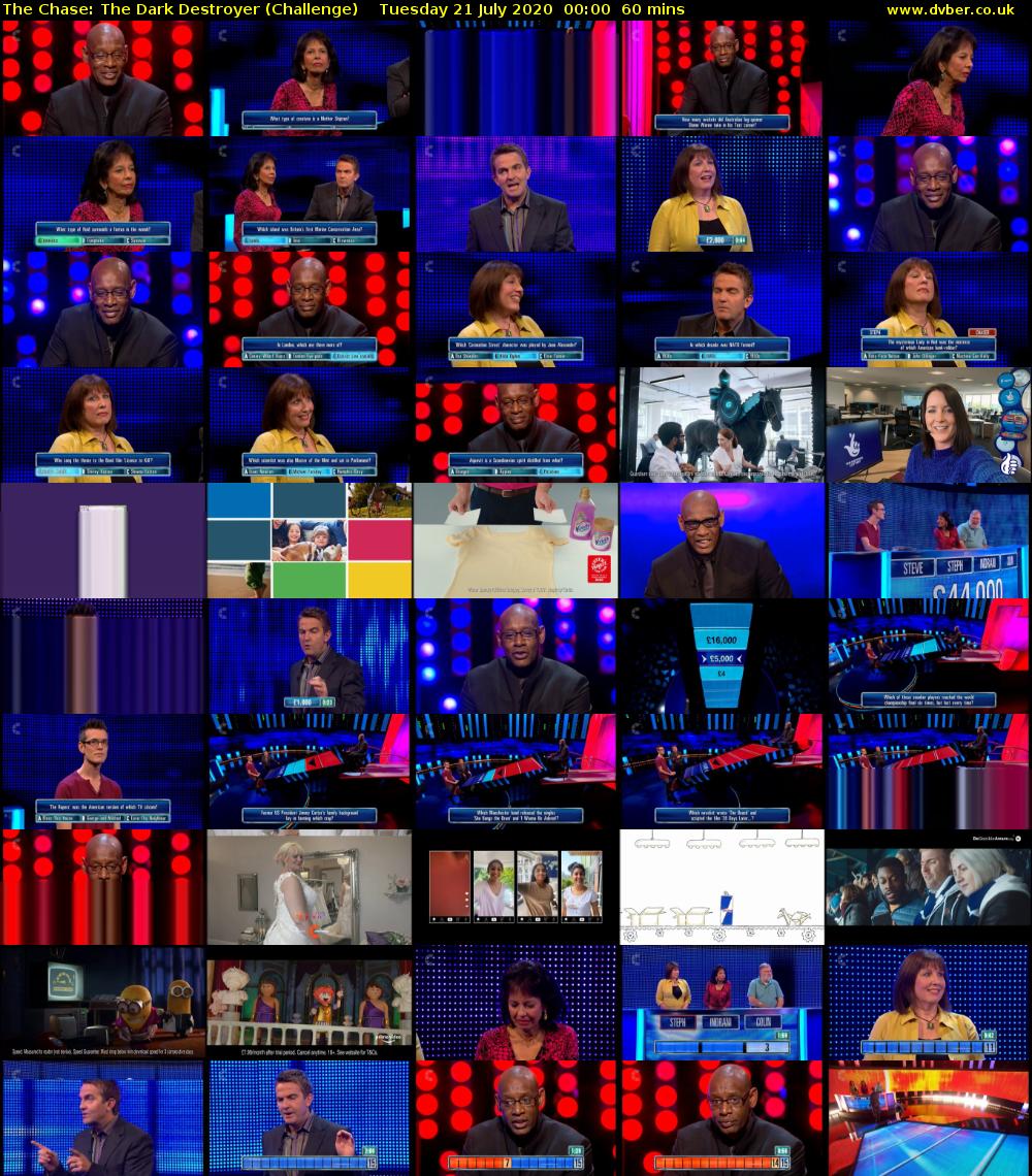 The Chase: The Dark Destroyer (Challenge) Tuesday 21 July 2020 00:00 - 01:00