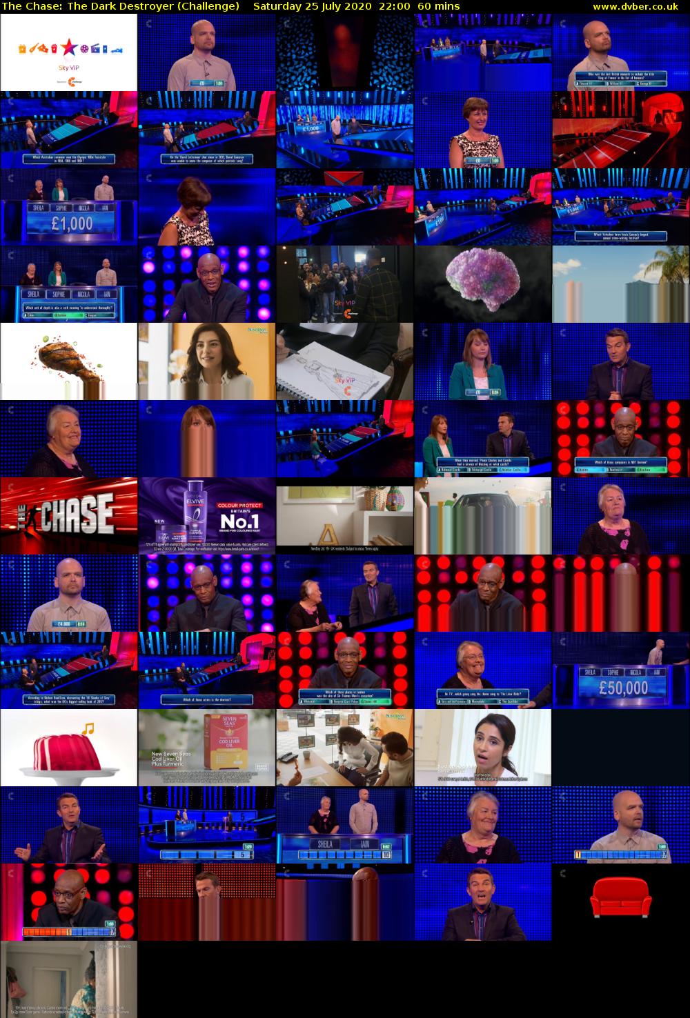 The Chase: The Dark Destroyer (Challenge) Saturday 25 July 2020 22:00 - 23:00