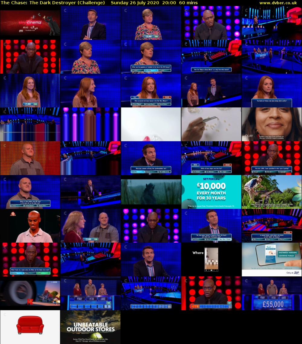 The Chase: The Dark Destroyer (Challenge) Sunday 26 July 2020 20:00 - 21:00