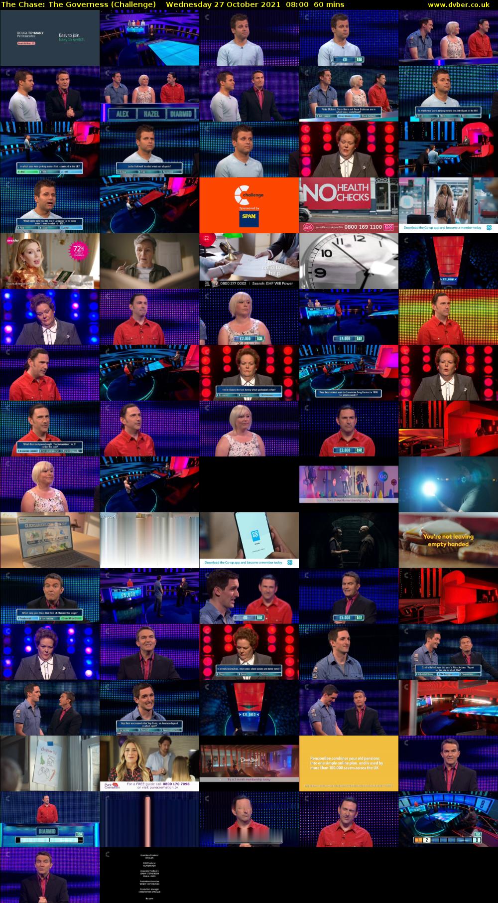 The Chase: The Governess (Challenge) Wednesday 27 October 2021 08:00 - 09:00