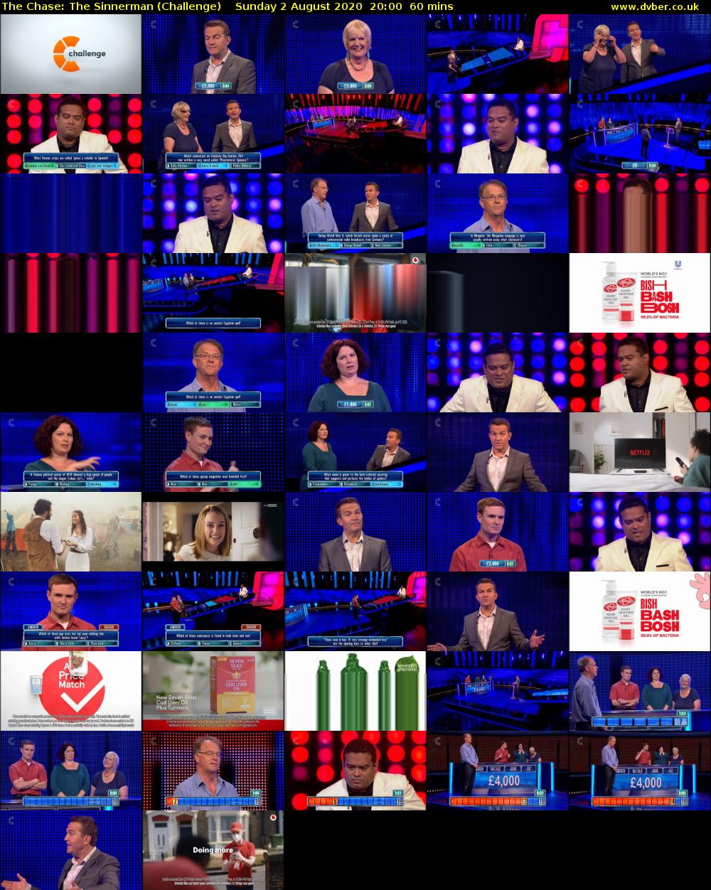 The Chase: The Sinnerman (Challenge) Sunday 2 August 2020 20:00 - 21:00