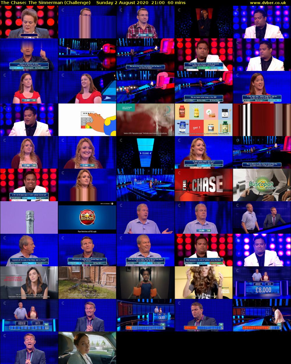 The Chase: The Sinnerman (Challenge) Sunday 2 August 2020 21:00 - 22:00