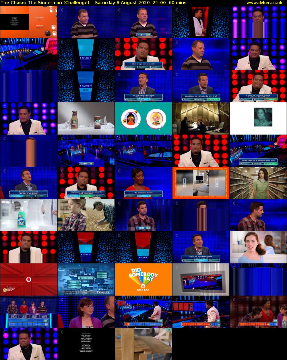 The Chase: The Sinnerman (Challenge) Saturday 8 August 2020 21:00 - 22:00