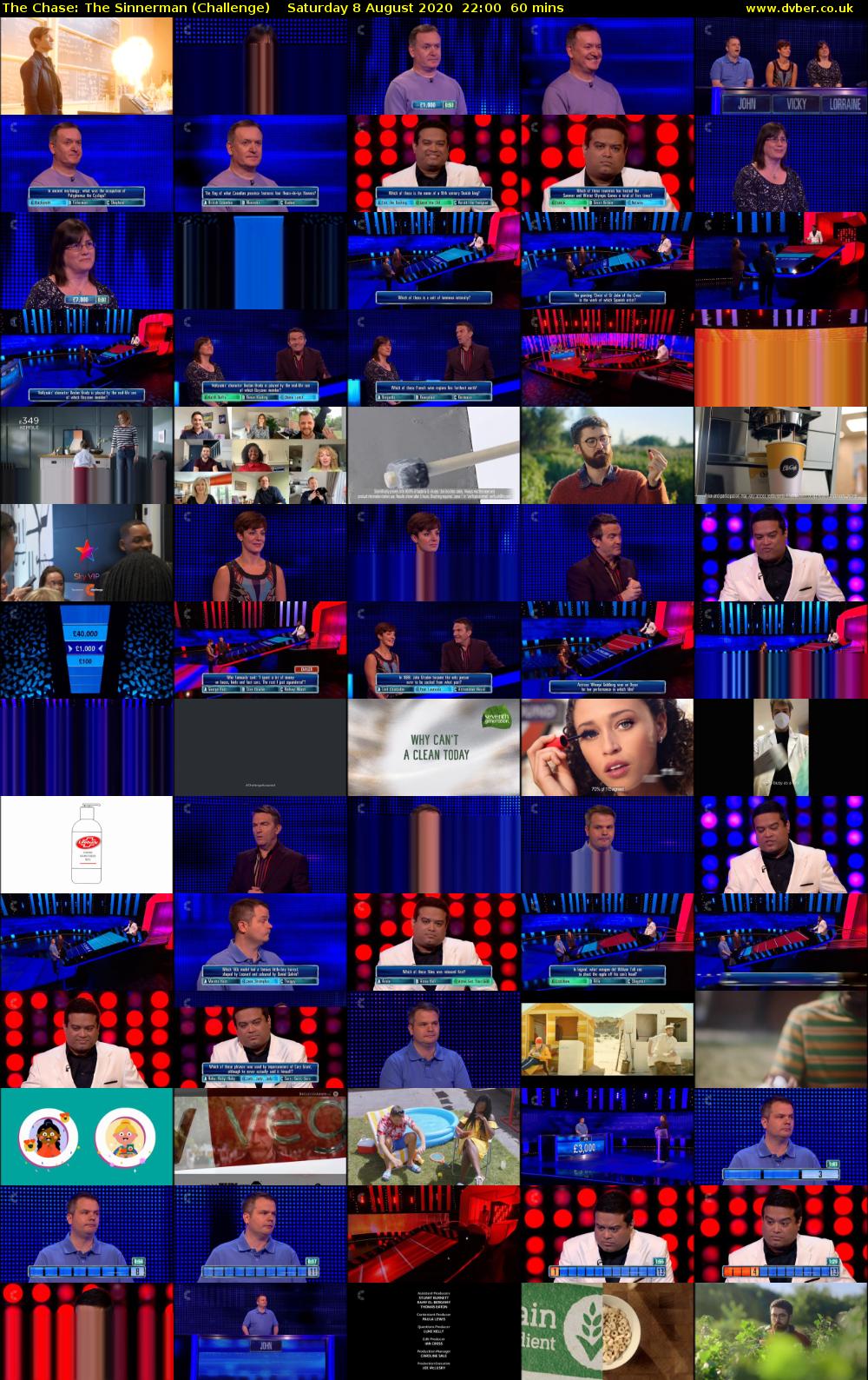 The Chase: The Sinnerman (Challenge) Saturday 8 August 2020 22:00 - 23:00
