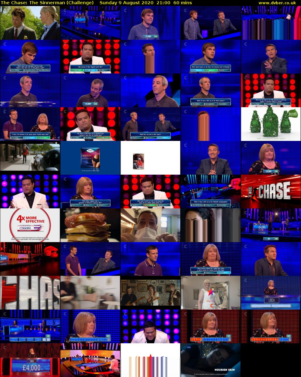 The Chase: The Sinnerman (Challenge) Sunday 9 August 2020 21:00 - 22:00