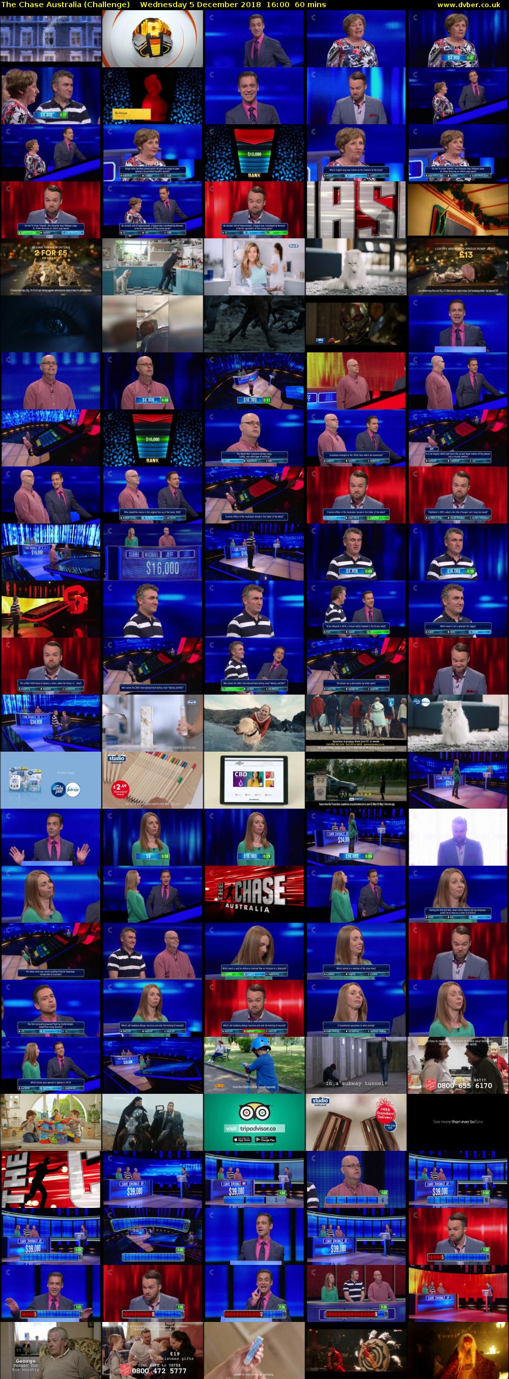 The Chase Australia (Challenge) Wednesday 5 December 2018 16:00 - 17:00