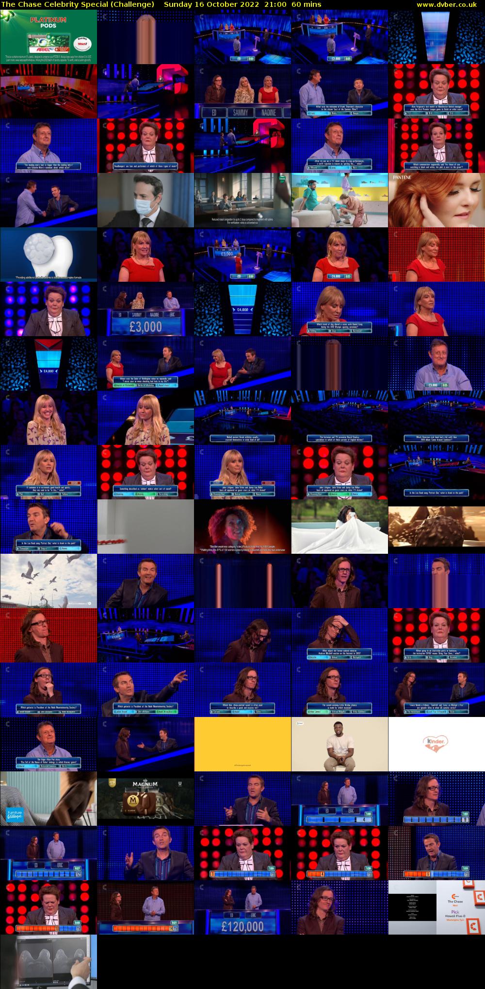 The Chase Celebrity Special (Challenge) Sunday 16 October 2022 21:00 - 22:00