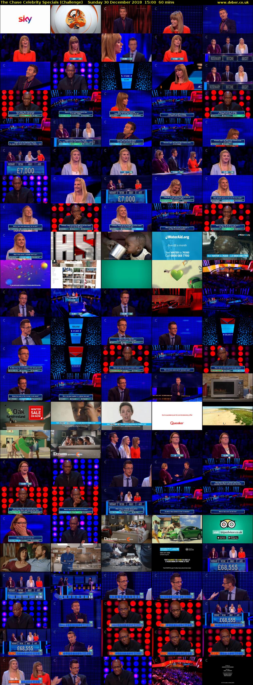 The Chase Celebrity Specials (Challenge) Sunday 30 December 2018 15:00 - 16:00